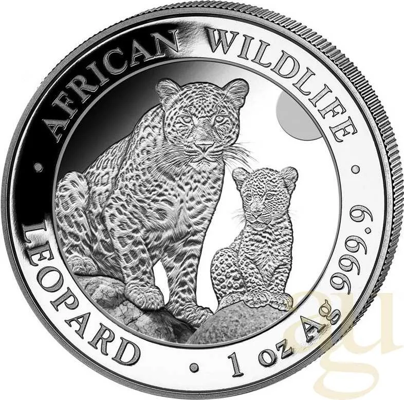 1 Unze Silbermünze Somalia African Wildlife Leopard 2024