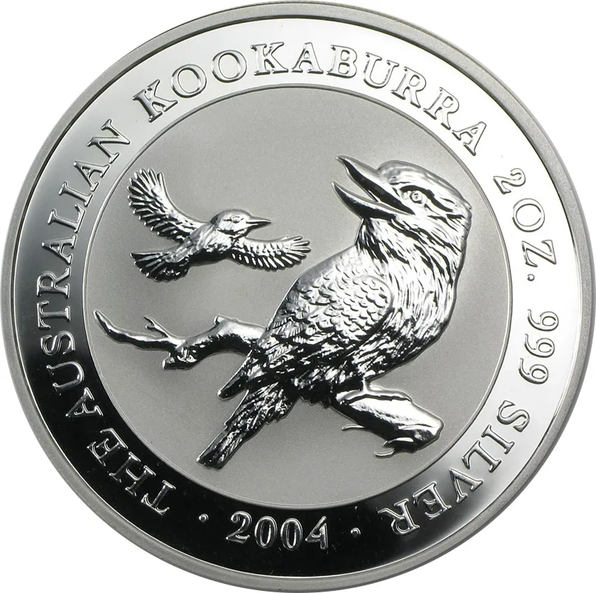 10 Unzen Silbermünze Australien Kookaburra 2004
