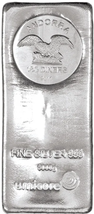 5 Kilogramm Silber Umicore Andorra Münzbarren