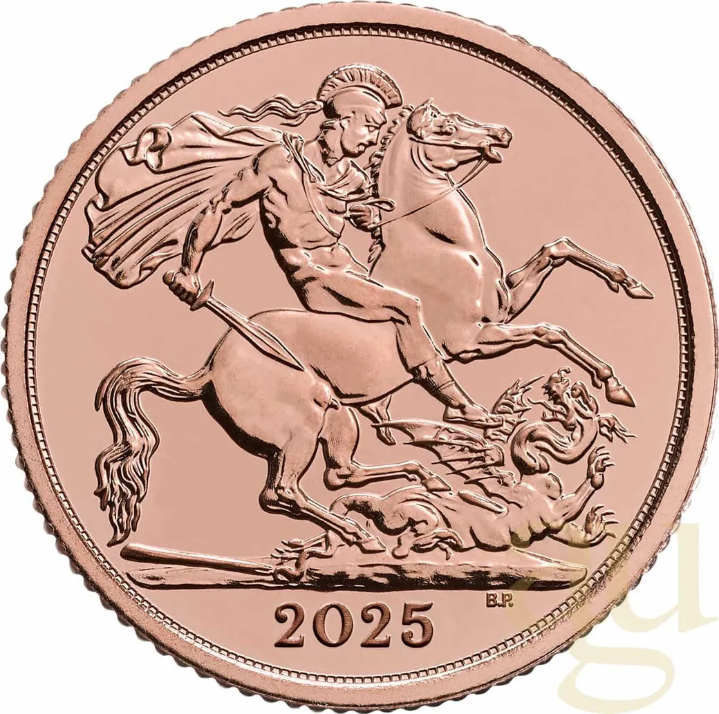 1/2 Pfund Goldmünze Sovereign King Charles 2025