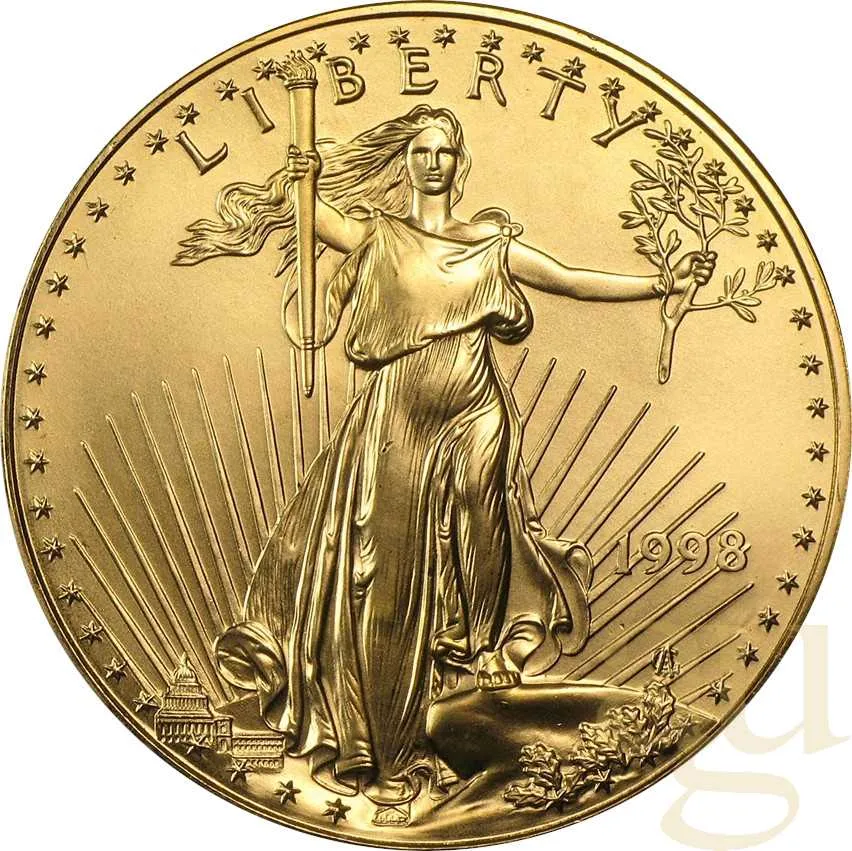 1 Unze Goldmünze American Eagle 1998