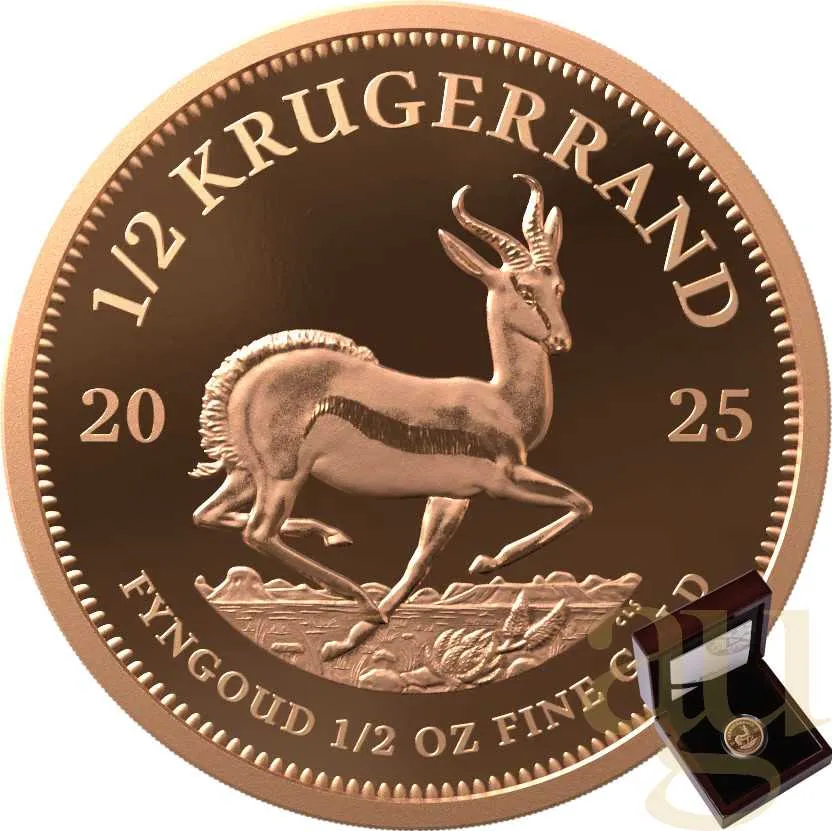1/2 Unze Goldmünze Krügerrand 2025 - polierte Platte
