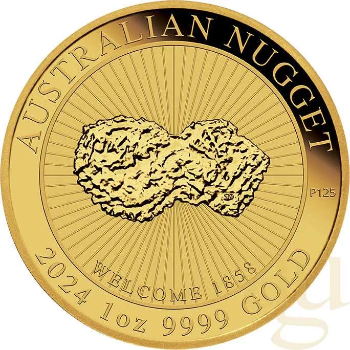 1 Unze Goldmünze Australien Nugget - Welcome Nugget 2024