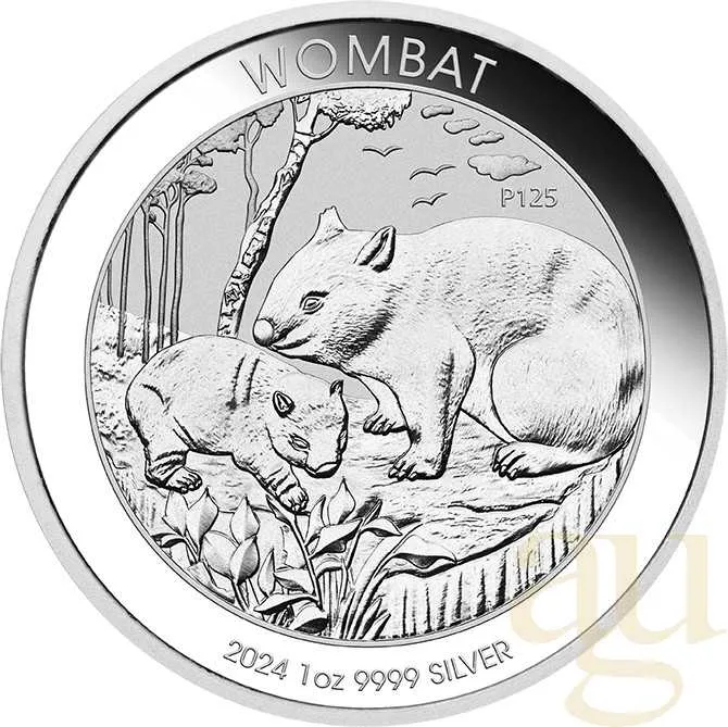 1 Unze Silbermünze Australien Wombat 2024