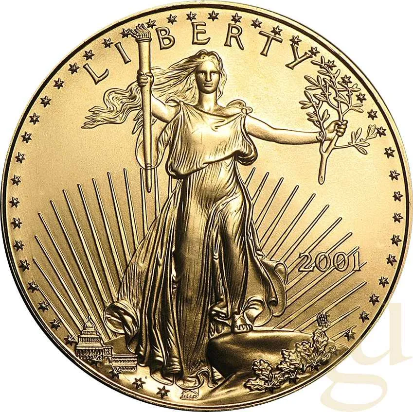 1 Unze Goldmünze American Eagle 2001