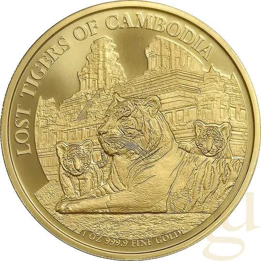 1 Unze Goldmünze Kambodscha Lost Tigers 2025