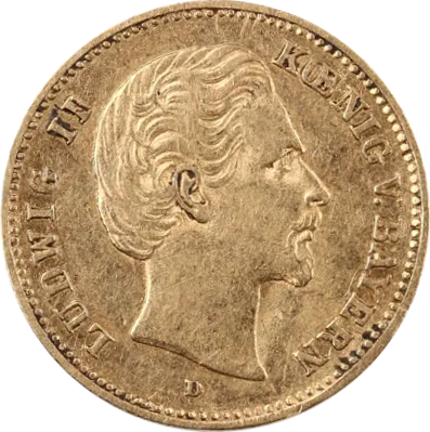 5 Mark Goldmünze Ludwig II König von Bayern