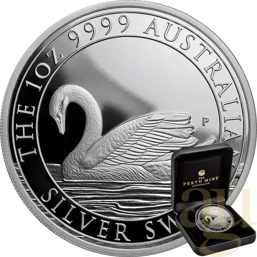 1 Unze Silbermünze Australien Schwan 2017 - polierte Platte