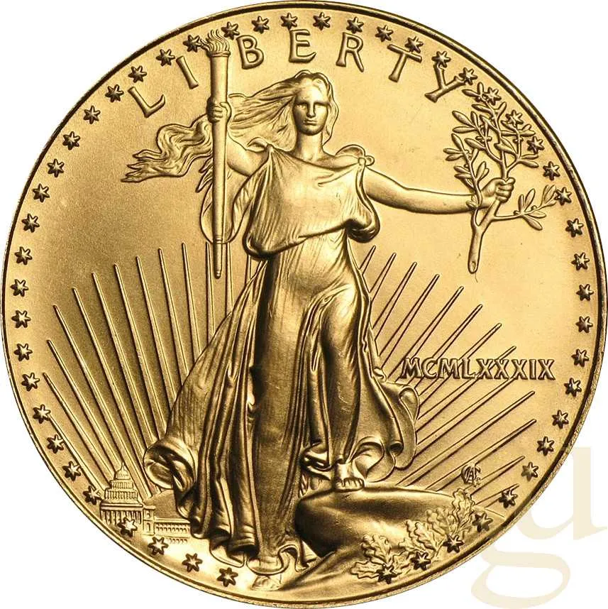 1 Unze Goldmünze American Eagle 1989