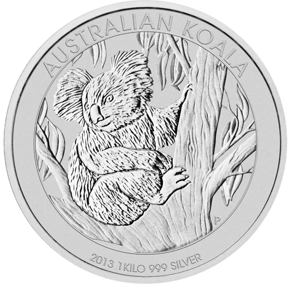 1 Kilogramm Silbermünze Australien Koala 2013