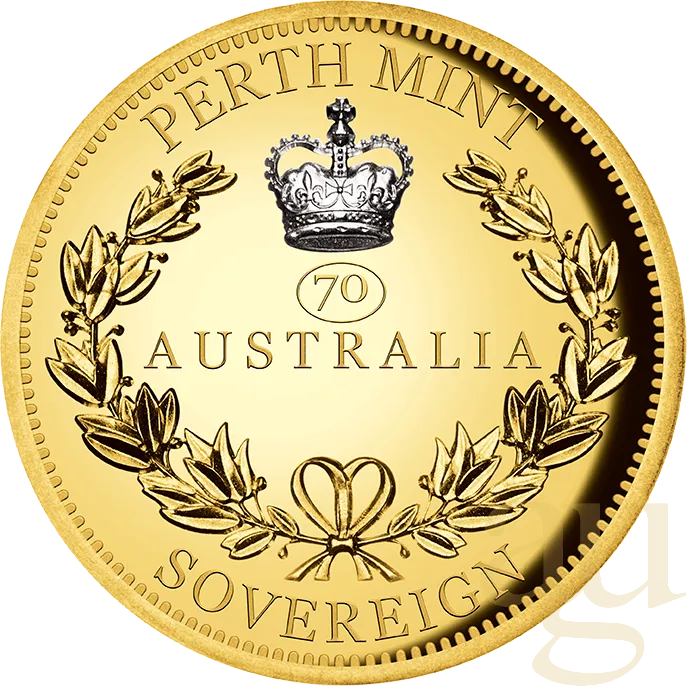Double Australian Sovereign 2022 Goldmünze polierte Platte - High Relief