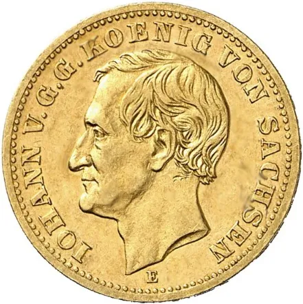 10 Mark Goldmünze Johann König von Sachsen