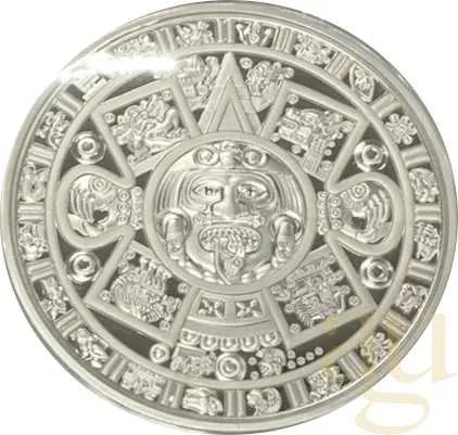 5 Unzen Silbermünze Samoa Aztekenkalender 2022 prooflike
