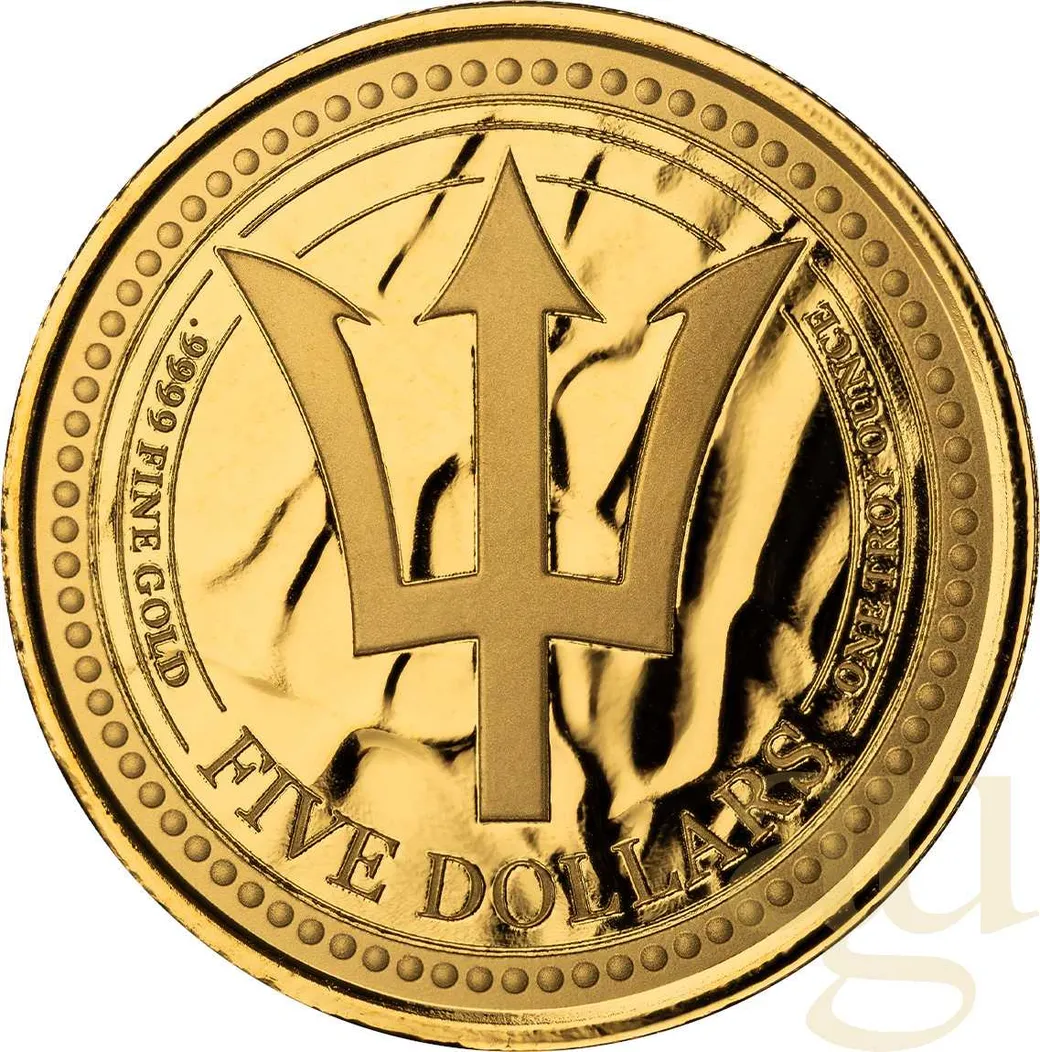 1 Unze Goldmünze Barbados Trident 2024