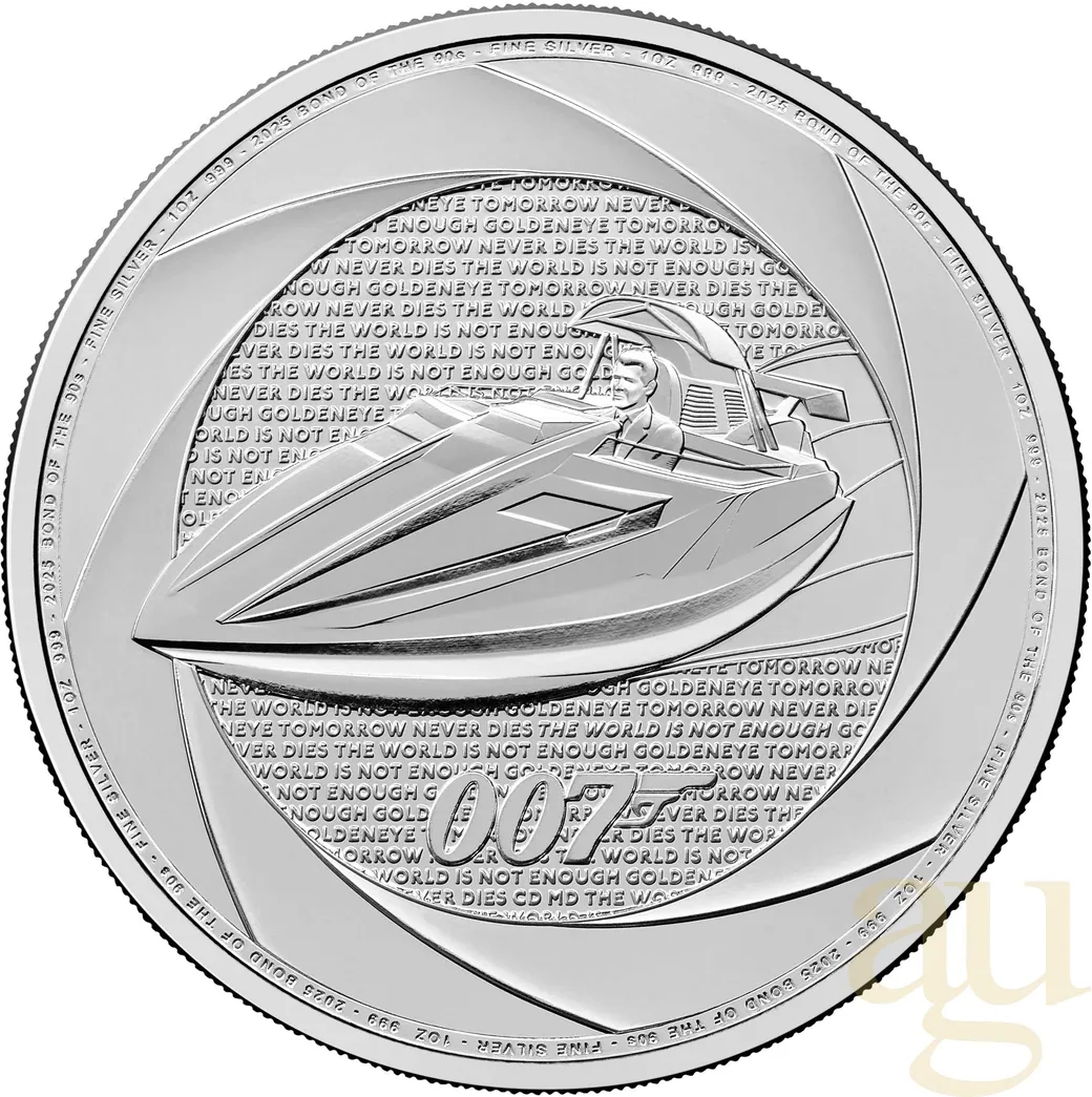 1 Unze Silbermünze Six Decades of 007 - Bond of the 90s - 2025