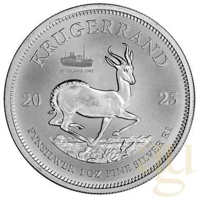 1 Unze Silbermünze Krügerrand 2025 - Tilawa Privy Mark
