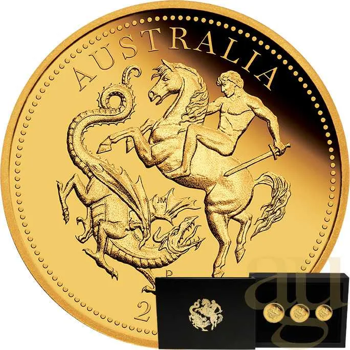 Australien Sovereign 2025 Goldmünzen - polierte Platte - Three Coin Set