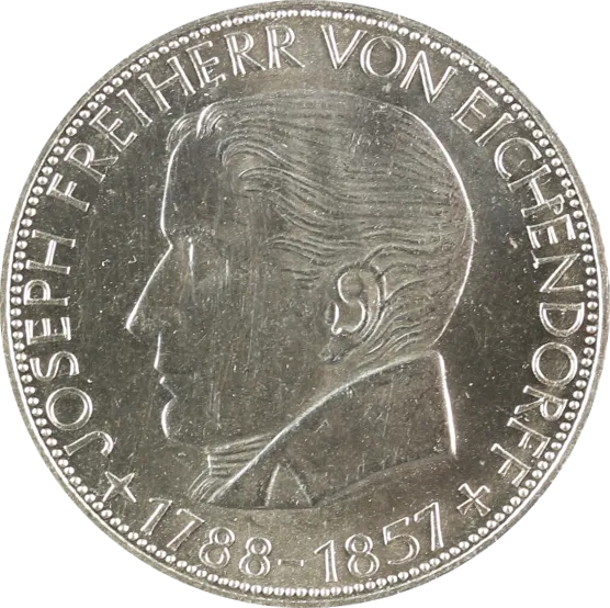 5 DM Silbermünze Eichendorff BRD