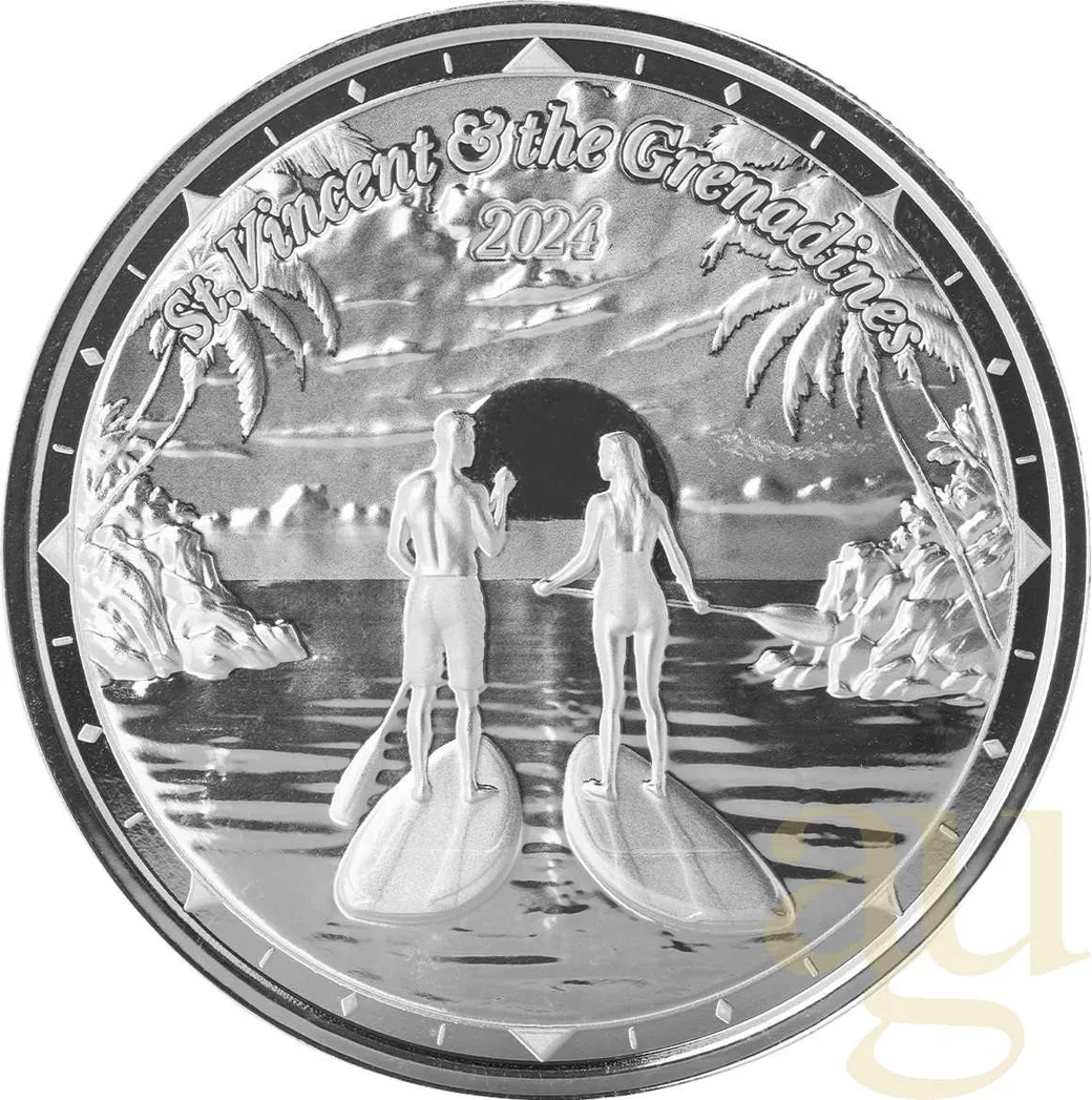 1 Unze Silbermünze EC8 St. Vincent & The Grenadines - Paddleboard Couple 2024