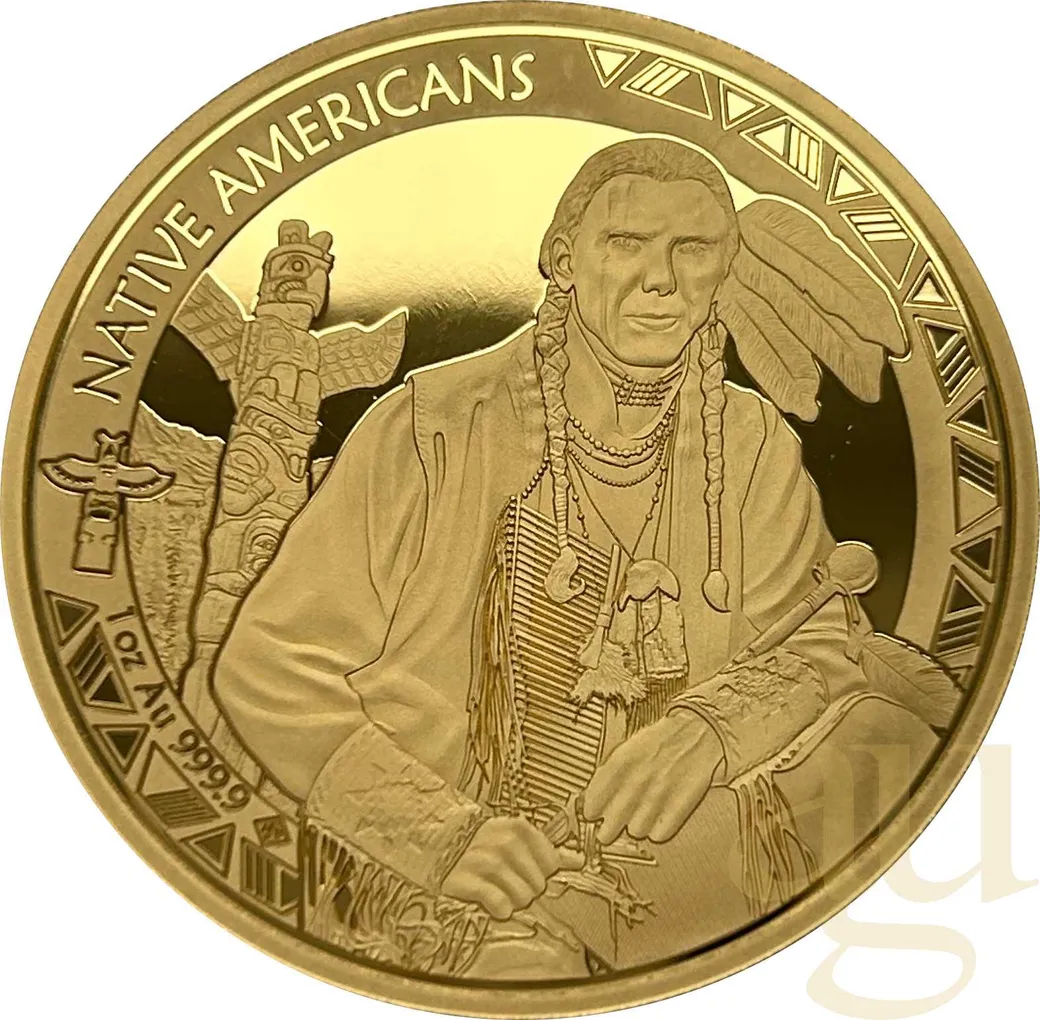 1 Unze Goldmünze Native Americans - Totempfahl 2025