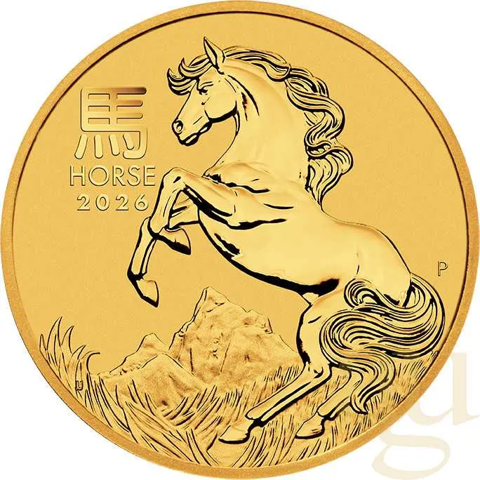 2 Unzen Goldmünze Australien Lunar III Pferd 2026