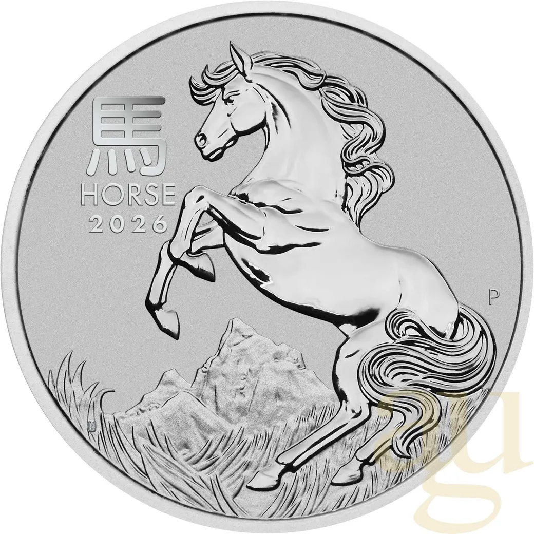 1 Unze Platinmünze Australien Lunar III Pferd 2026
