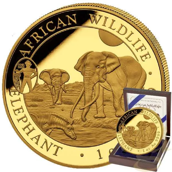 1 Unze Goldmünze Somalia Elefant 2025 - ANA Oklahoma City