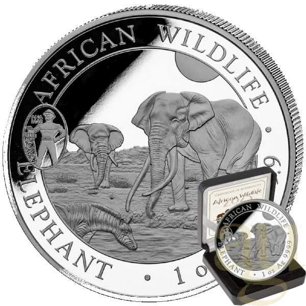 1 Unze Silbermünze Somalia Elefant 2025 - ANA Oklahoma City