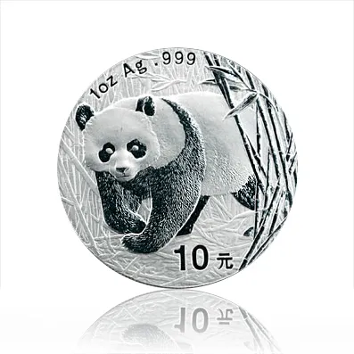 1 Unze Silbermünze China Panda 2001