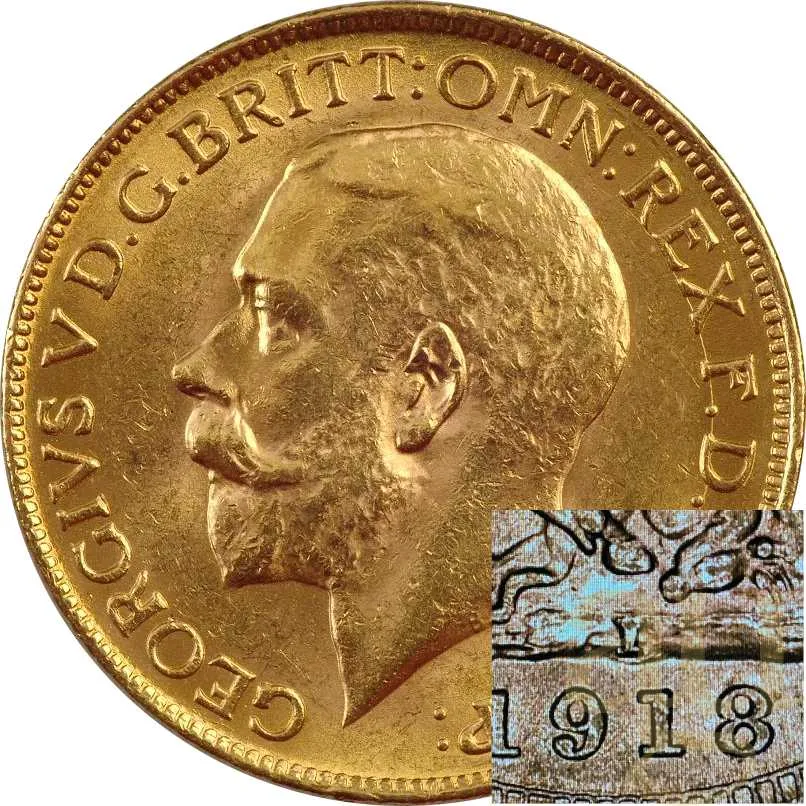 1 Pfund Goldmünze Sovereign Georg V - Indien (I)