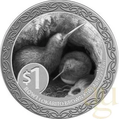 1 Unze Silbermünze Neuseeland Kiwi 2025 in Blisterkarte