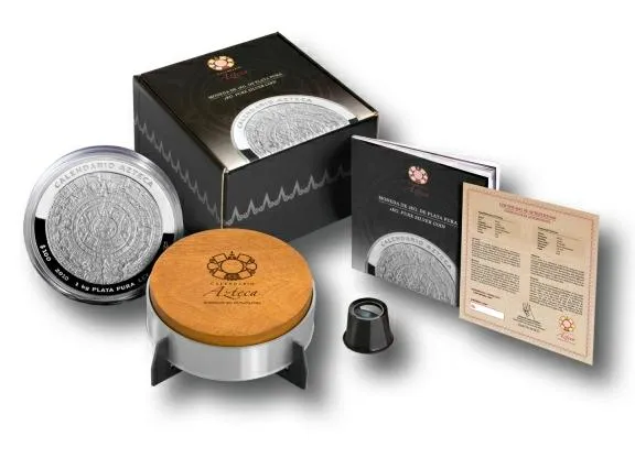 1 Kilogramm Silbermünze Mexiko Azteken Kalender