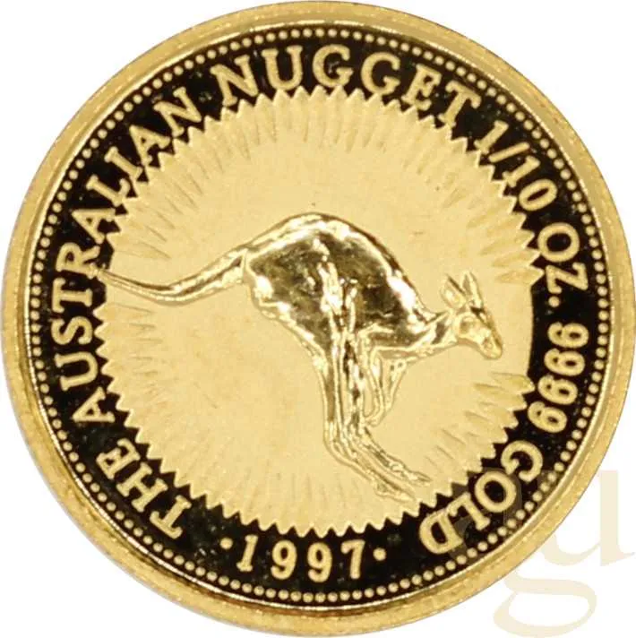 1/10 Unze Goldmünze Australien Känguru 1997
