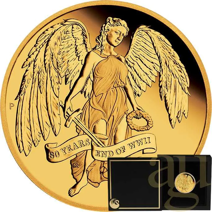 1 Unze Goldmünze Australien 80 Jahre End of WWII - Winged Victory 2025 - proof