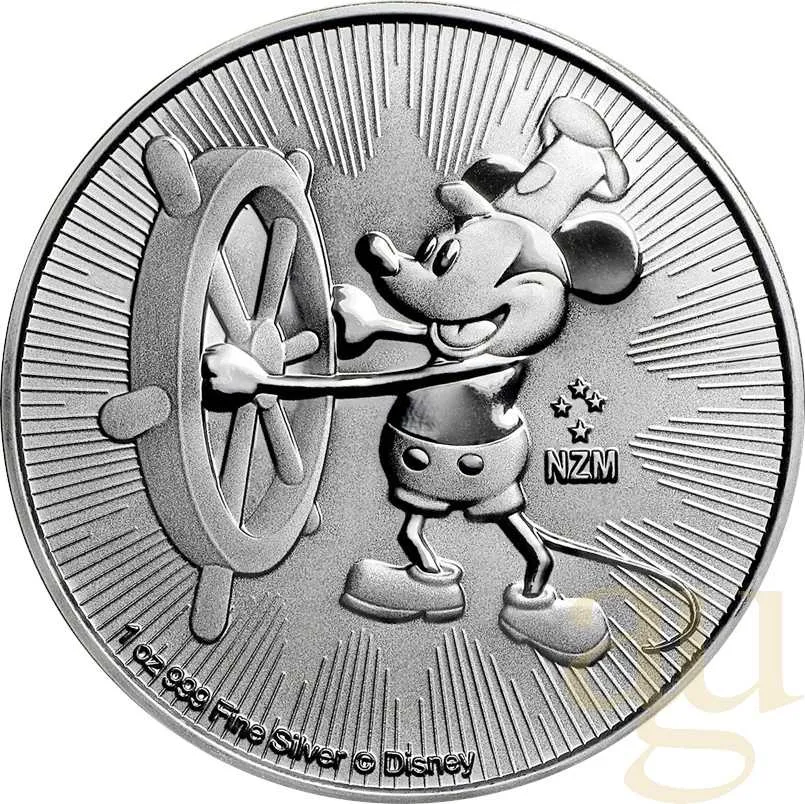 1 Unze Silbermünze Niue Mickey Mouse - Steamboat Willie 2017