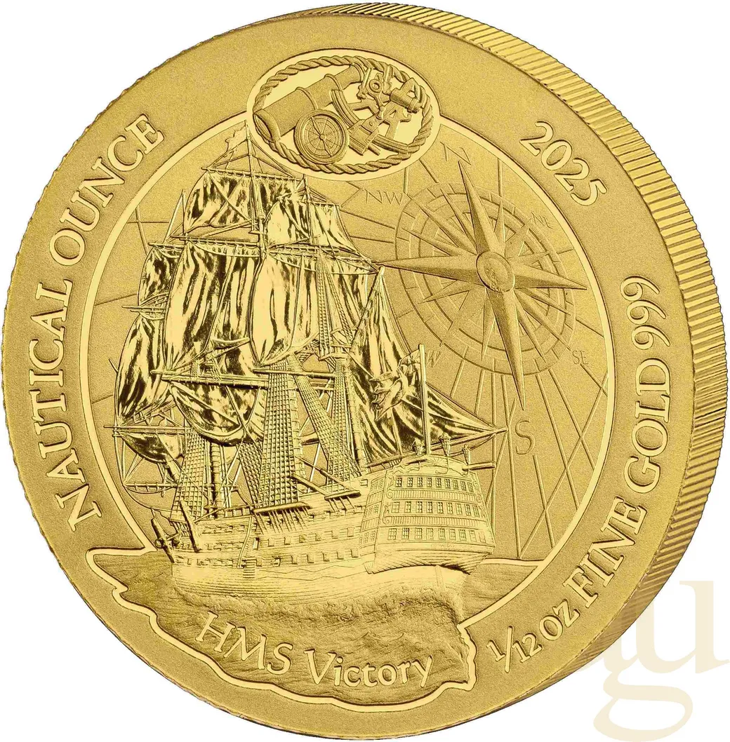1/12 Unze Goldmünze Ruanda Nautical Serie - HMS Victory 2025