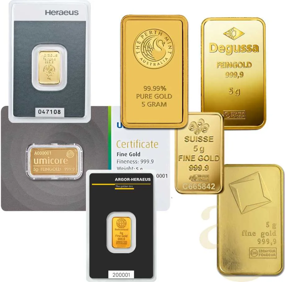 5 Gramm Goldbarren
