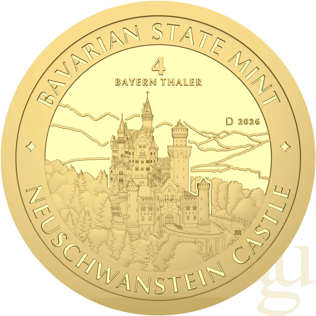 1/25 Unze Goldmünze Bayern Thaler - Schloss Neuschwanstein 2026
