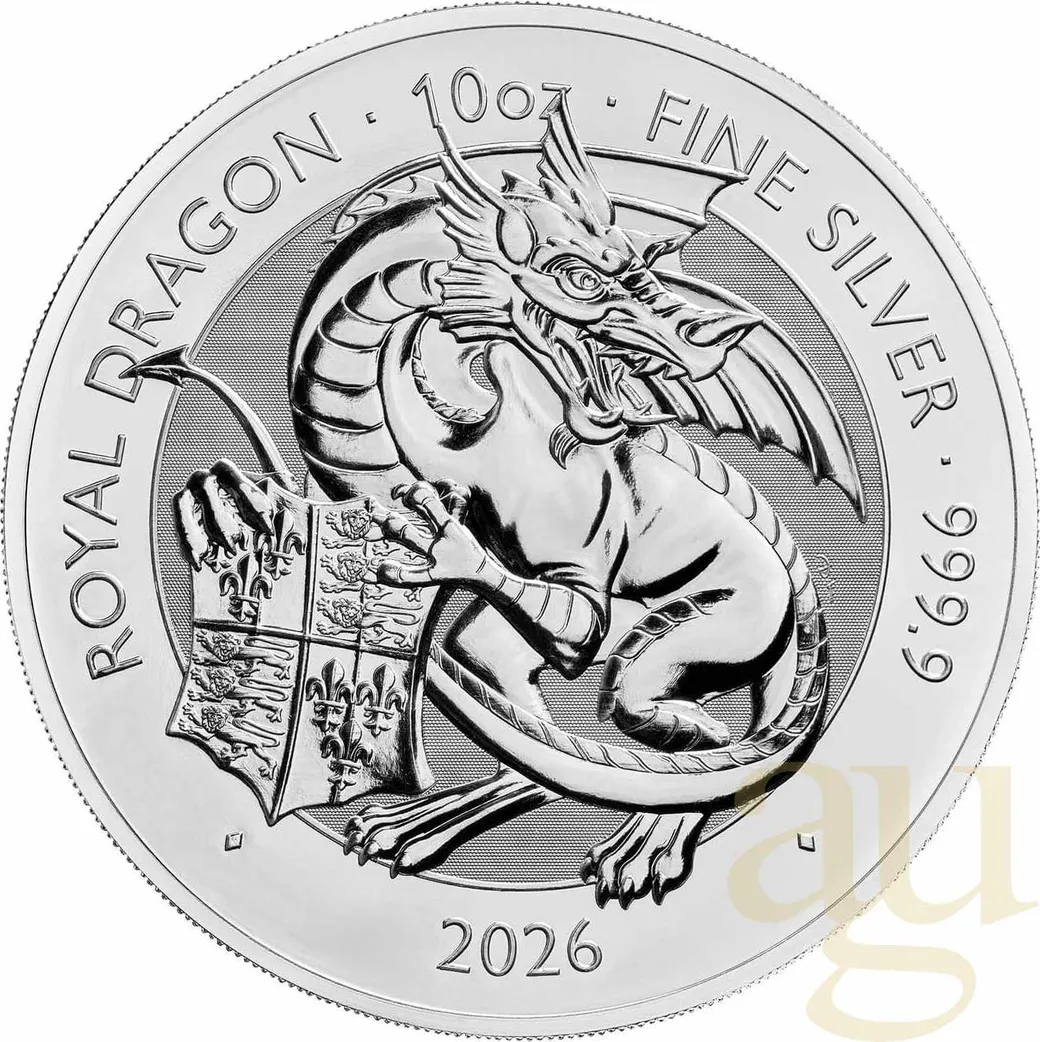 10 Unzen Silbermünze Tudor Beasts Royal Dragon 2026