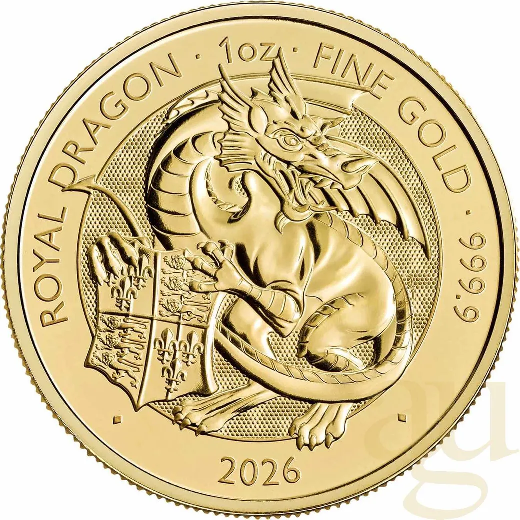1 Unze Goldmünze Tudor Beasts Royal Dragon 2026