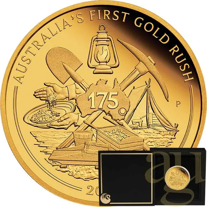 1 Unze Goldmünze Australien 175 Jahre Gold Rush 2026 - polierte Platte