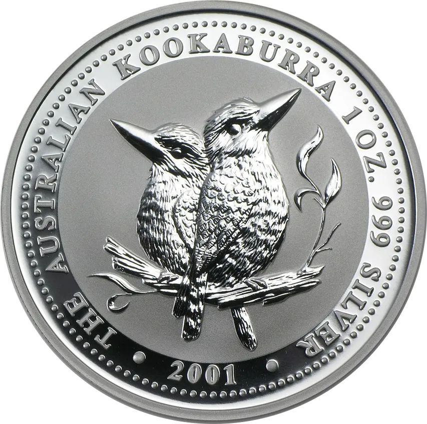 1 Kilogramm Silbermünze Australien Kookaburra 2001