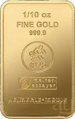 1/10 Unze Goldbarren Heimerle + Meule