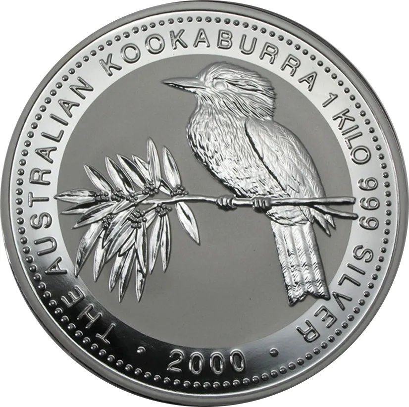 1 Kilogramm Silbermünze Australien Kookaburra 2000
