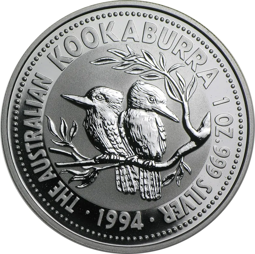 1 Kilogramm Silbermünze Australien Kookaburra 1994