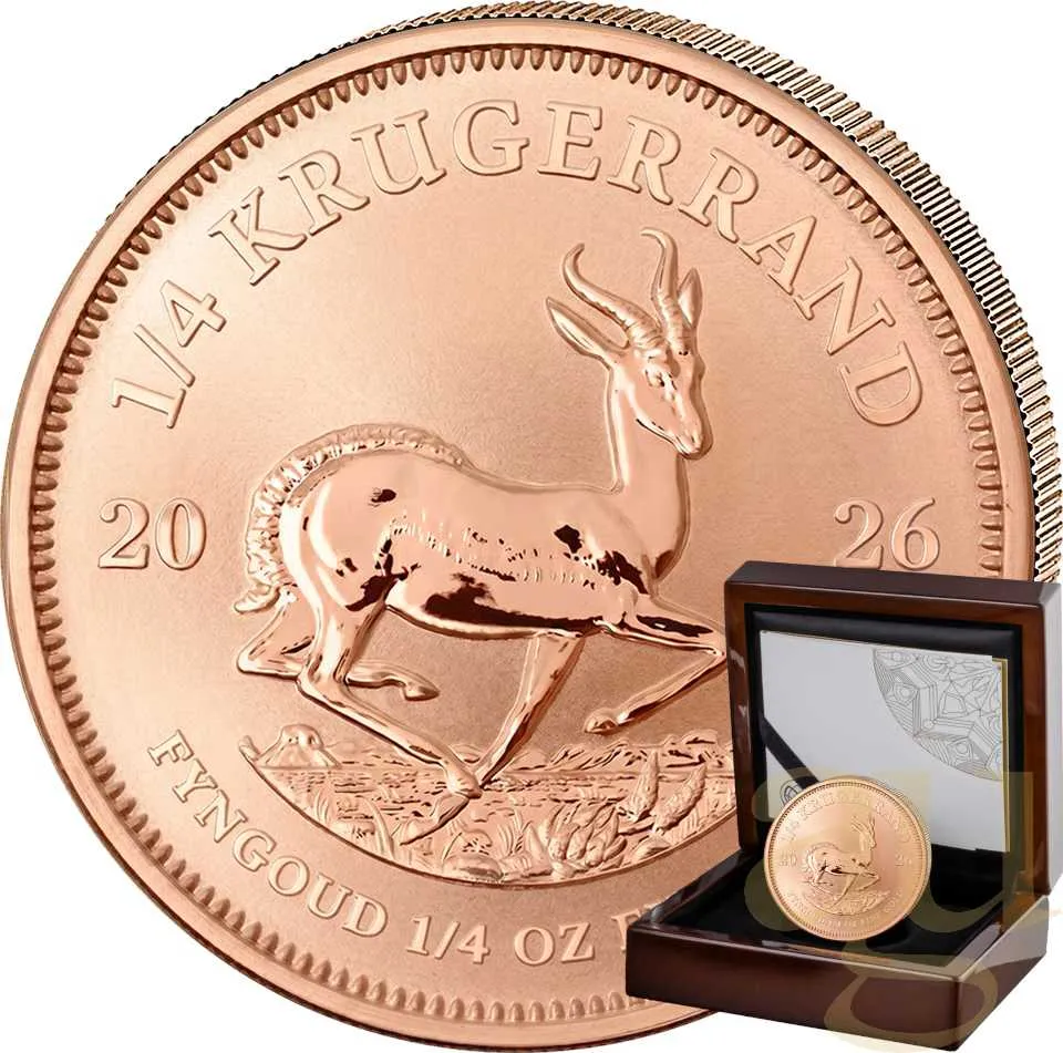 1/4 Unze Goldmünze Krügerrand 2026 - Reverse polierte Platte
