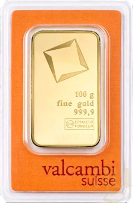 100 Gramm Goldbarren Valcambi