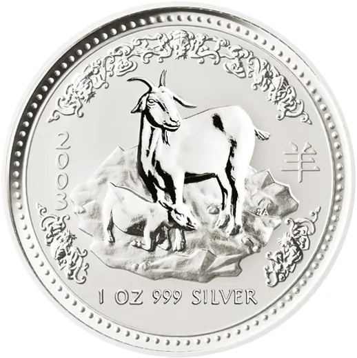 1 Unze Silbermünze Australien Lunar I Ziege 2003