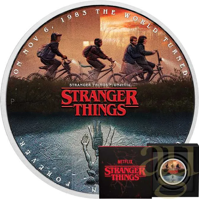 1 Unze Silbermünze Tuvalu Stranger Things - The Upside Down 2026 coloriert