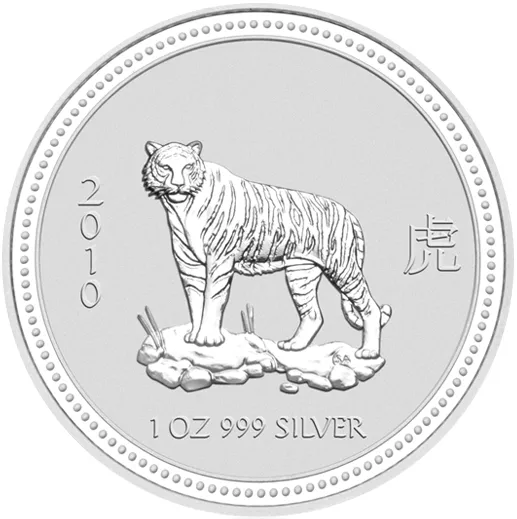 1 Unze Silbermünze Australien Lunar I Tiger 2010